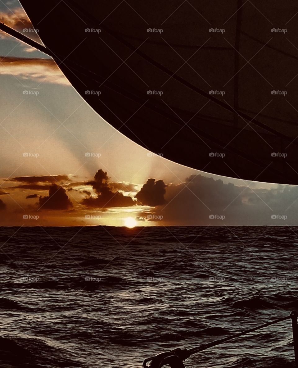 Sailing into the Sunset under Spinnaker