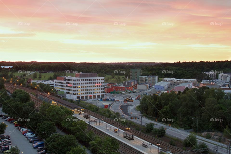 Sunset over Ulriksdal, Solna, Sweden