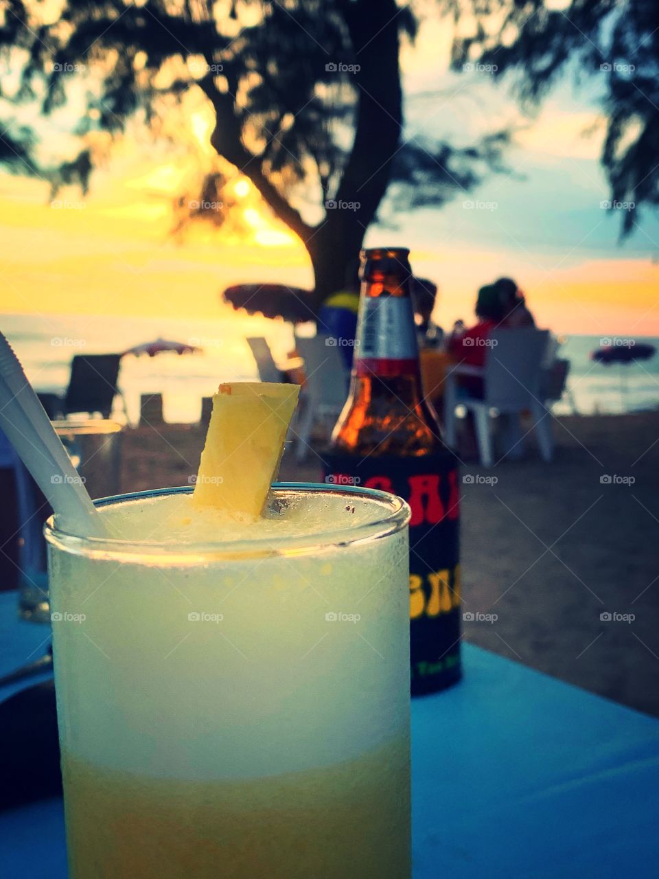 Cocktails at sunset