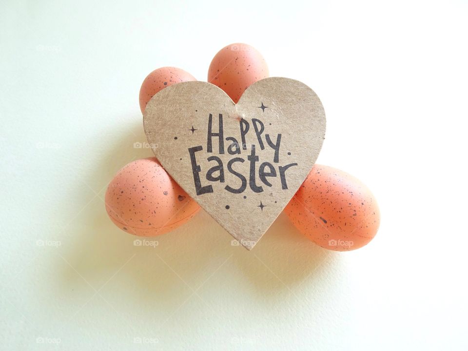 Happy Easter card with eggs