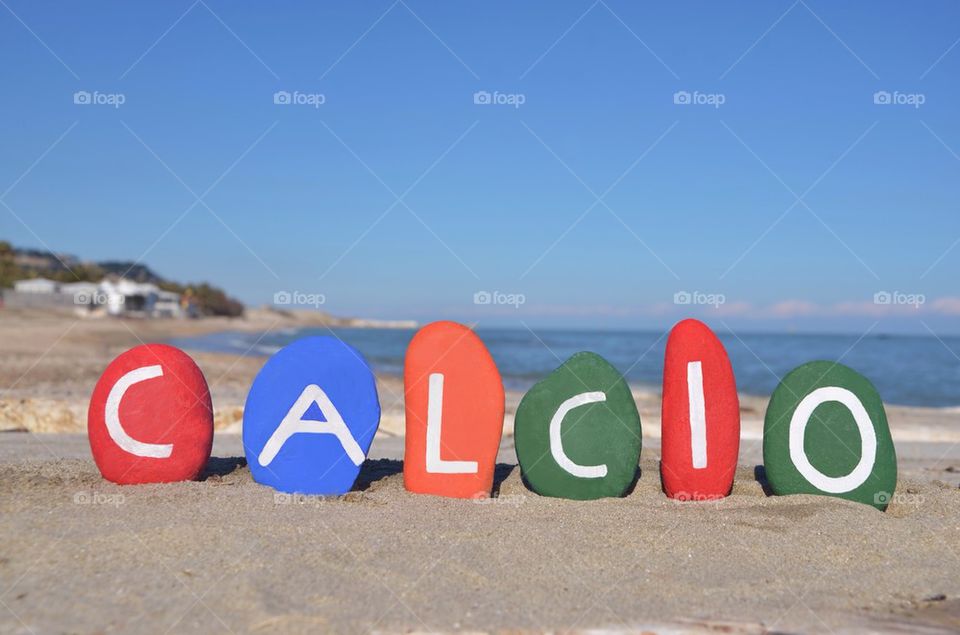 Calcio, italian name of soccer on stones