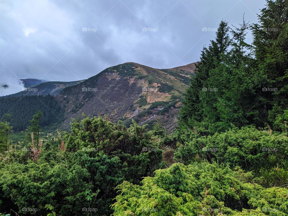 View from Hoverla to the Prut waterfall.
Carpathians, Ukraine.