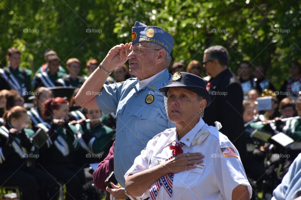  Veterans Salute. These veterans pictures were taken during the annual Memorial day parade.
