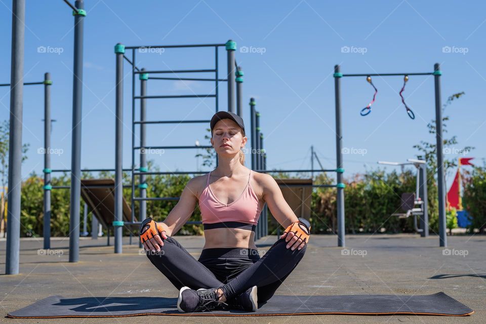 woman working out outdoors