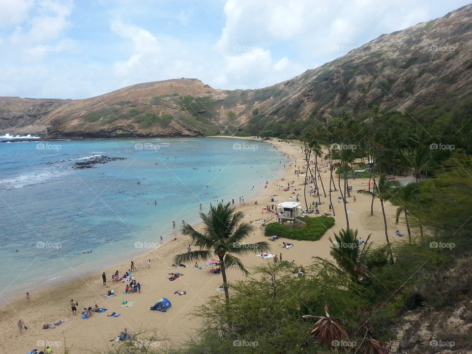 doing down on a beach in Hawaii
