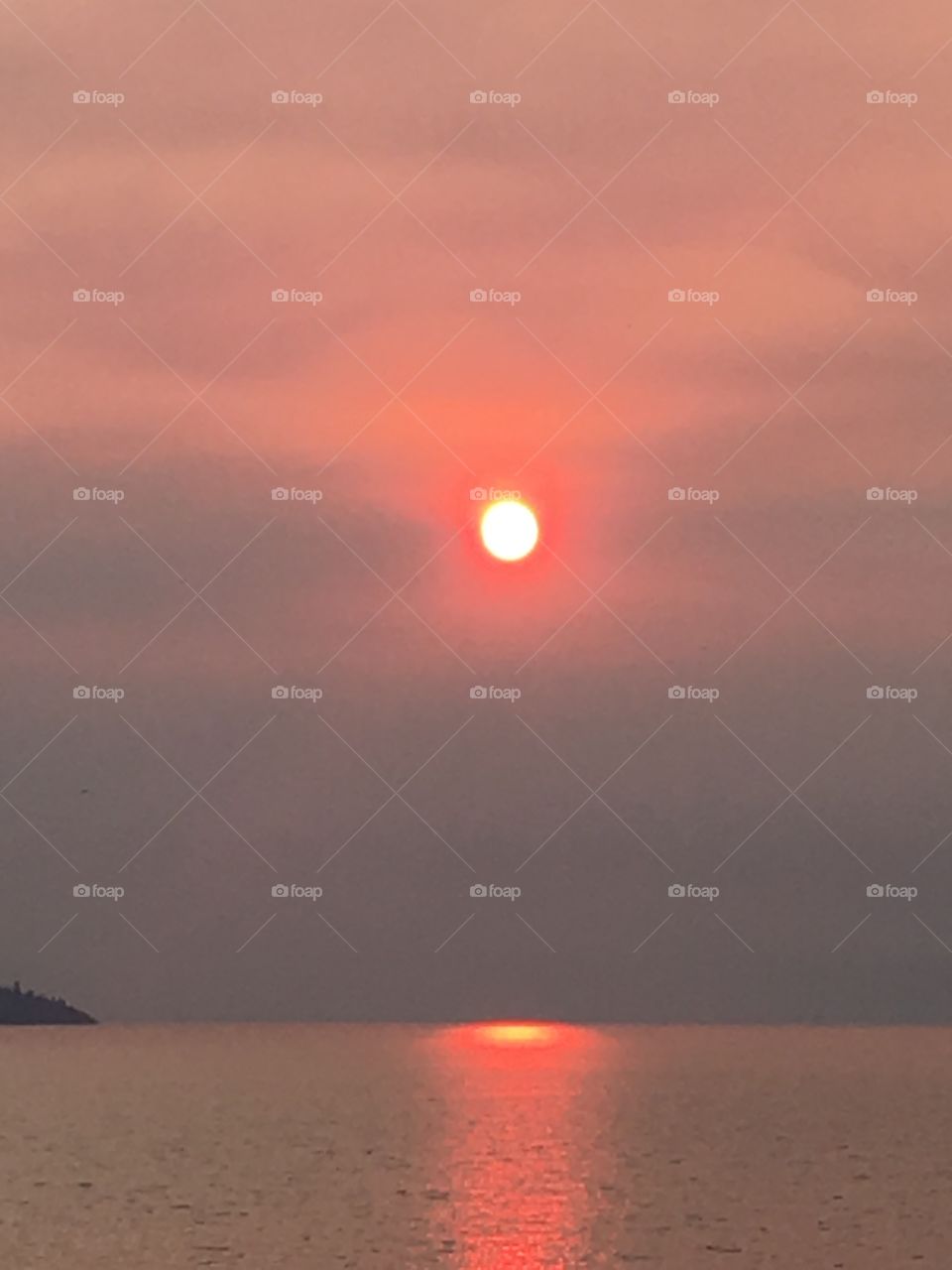Closeup sunset