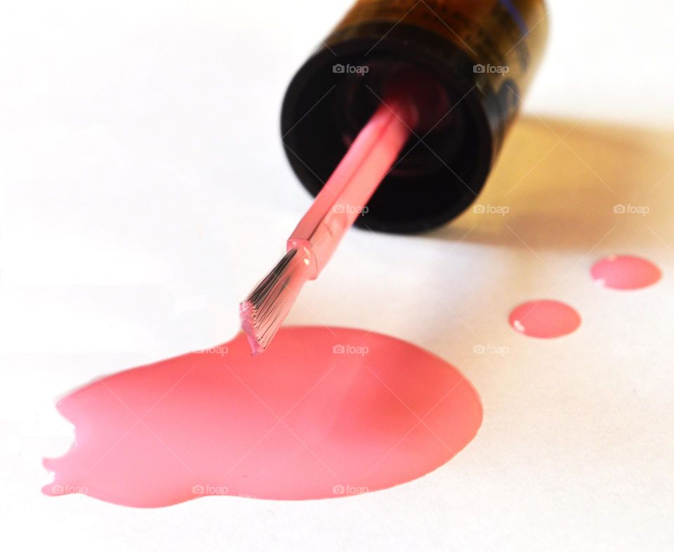 Pink nail polish