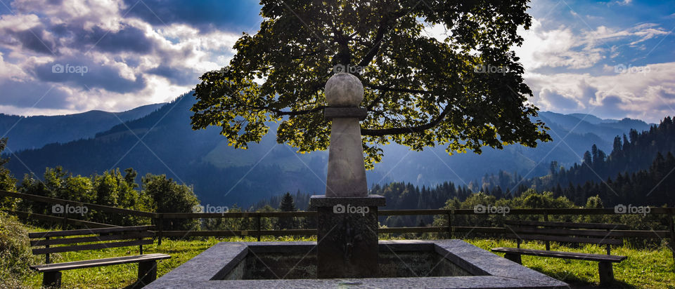 Scenic view of mountains in Austria