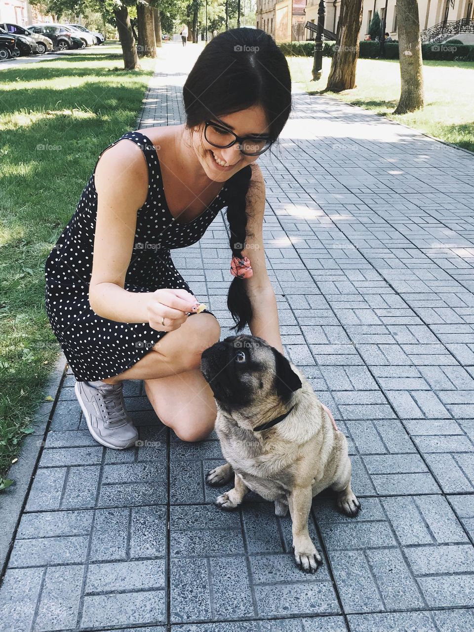 Girl with dog