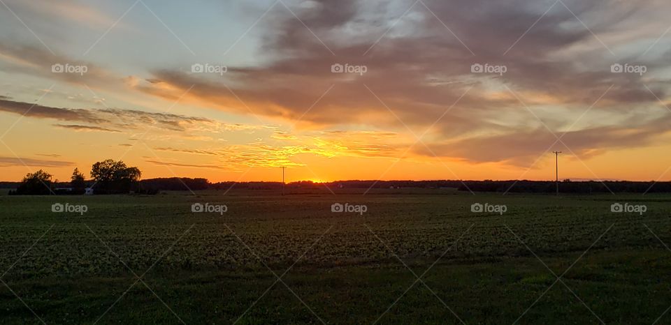 Sunset on the Farm