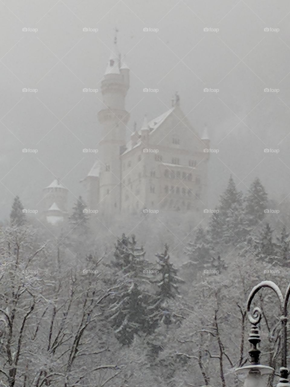 Neuschwanstein Castle in Fog