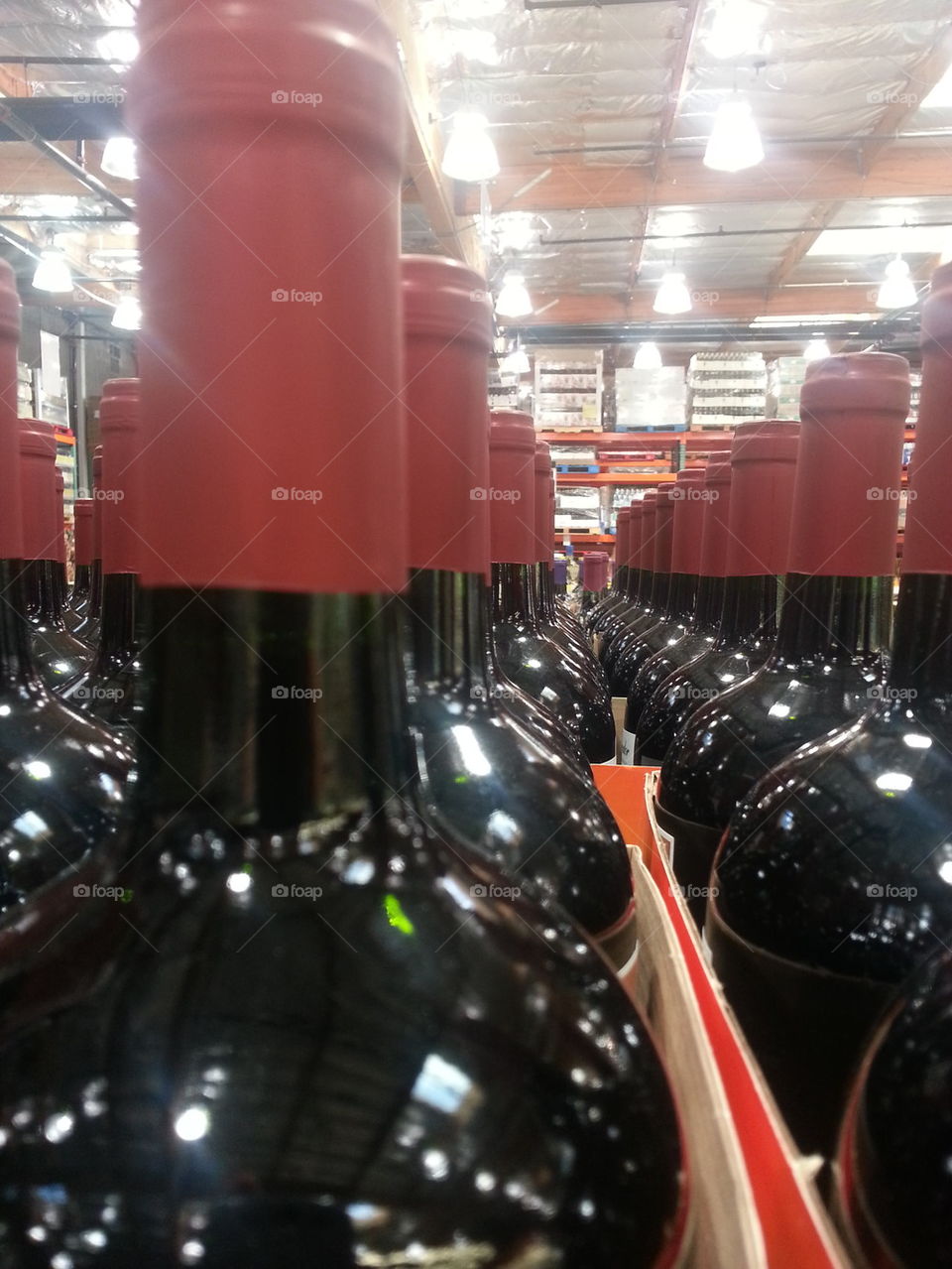 Row Of Wine Bottles