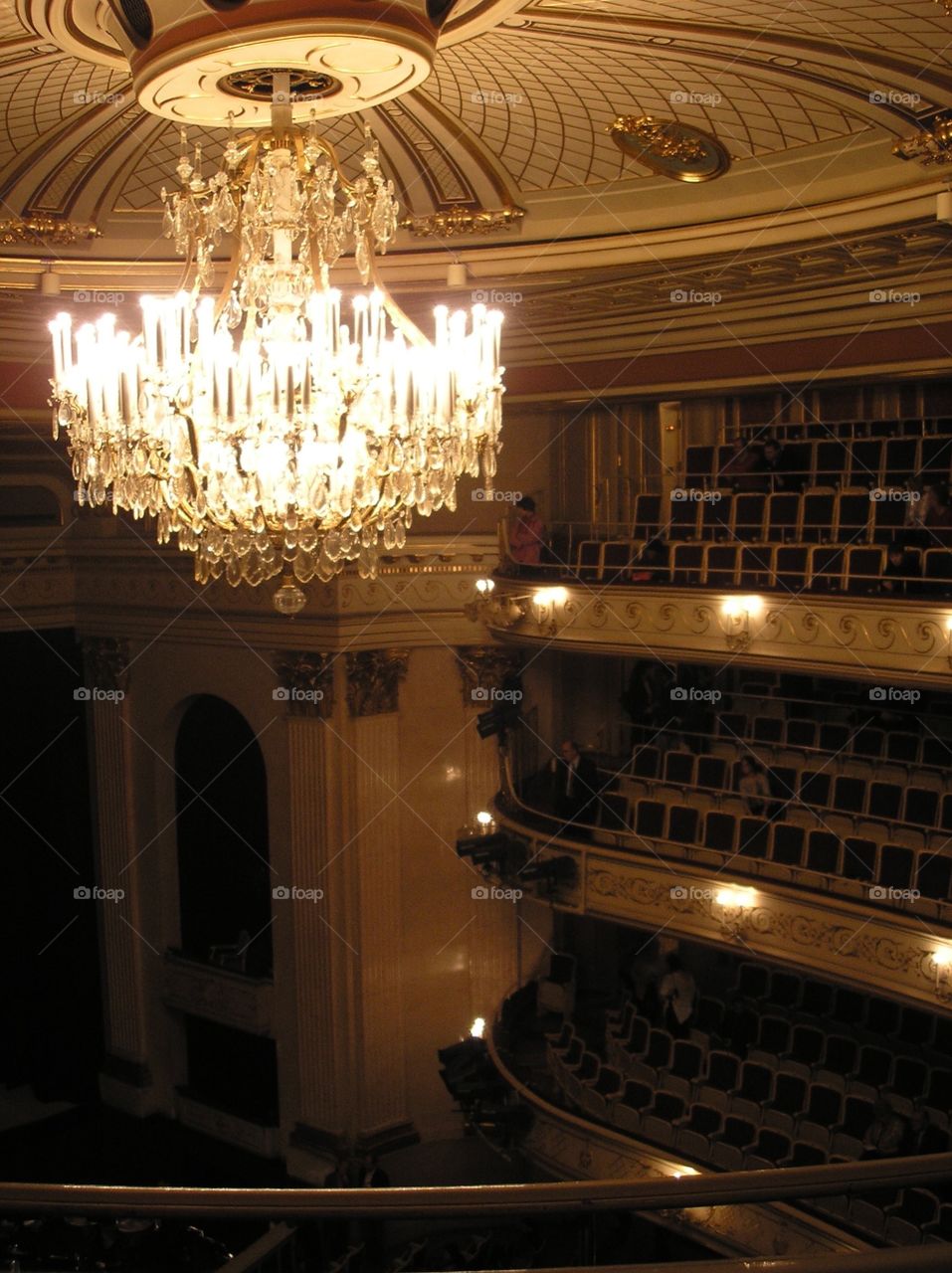 Ceiling lamp in the theater