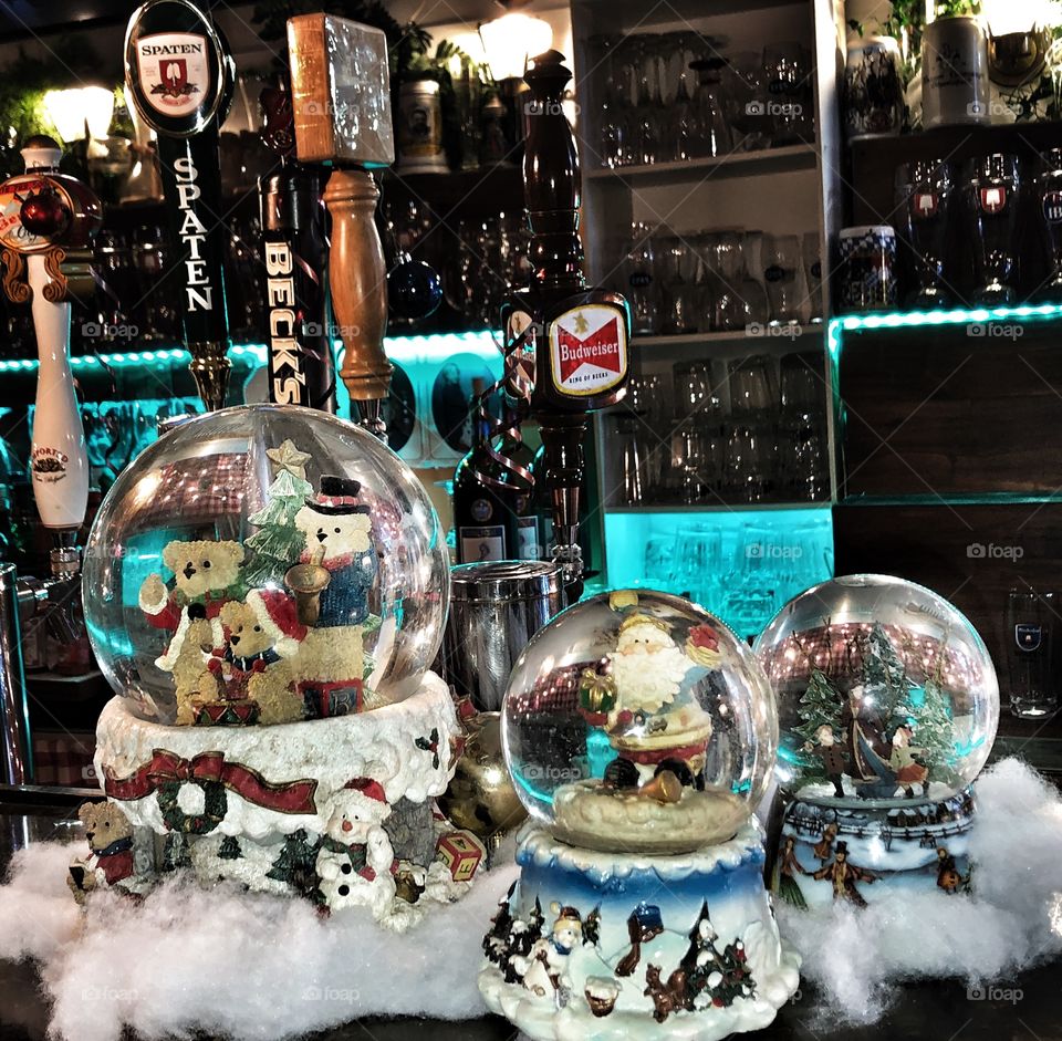Christmas snow globes