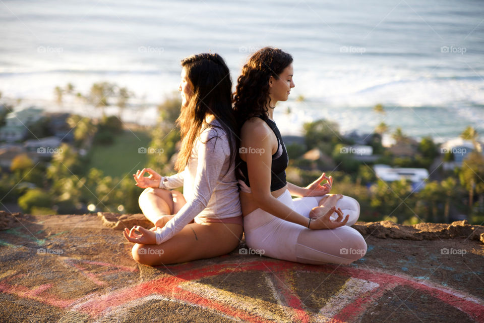 Beautiful peaceful yoga in Hawaii
