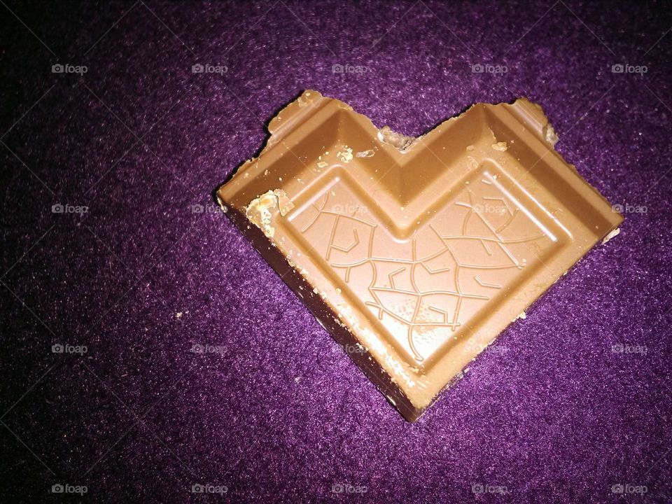 Heart made from chocolate