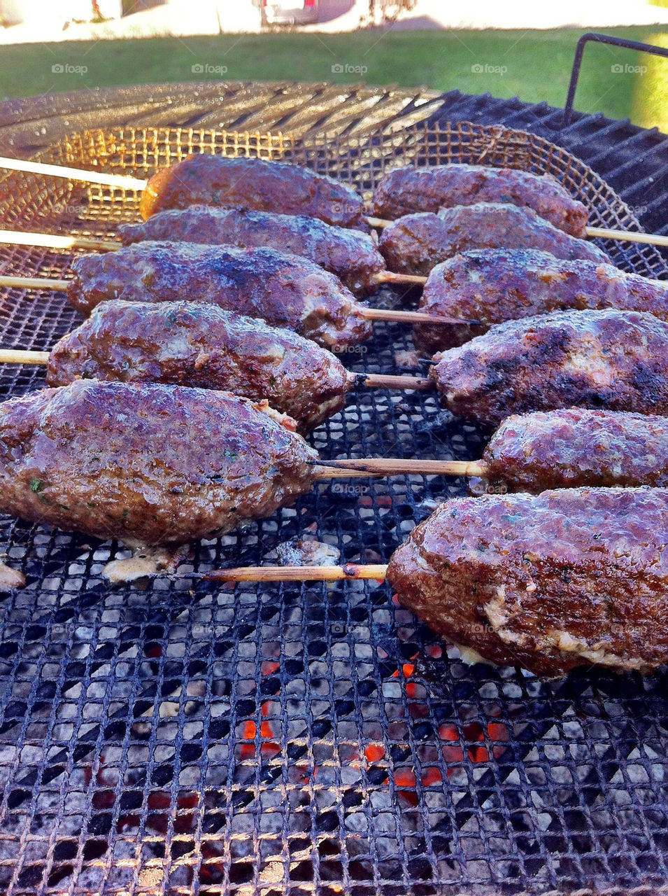 sommar grill glöd köttfärsspett by ka71