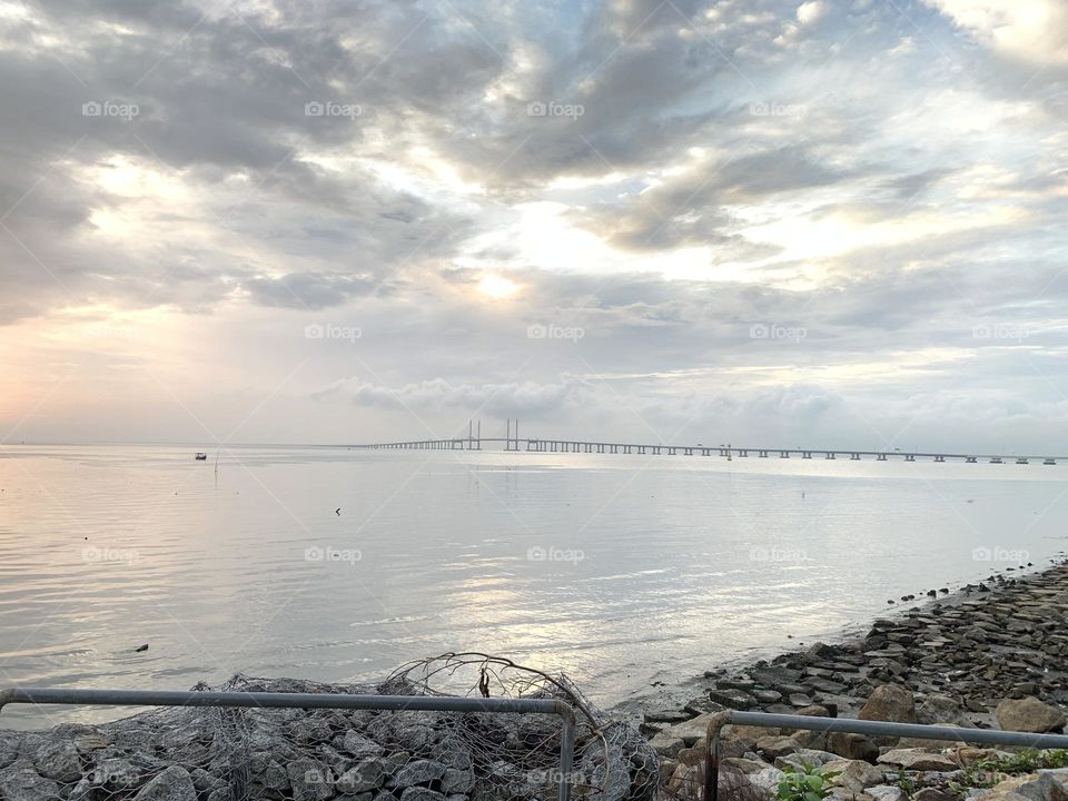 Dawn at Penang Second bridge