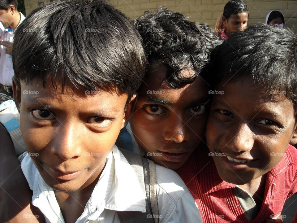 Boys in Bagnan, India