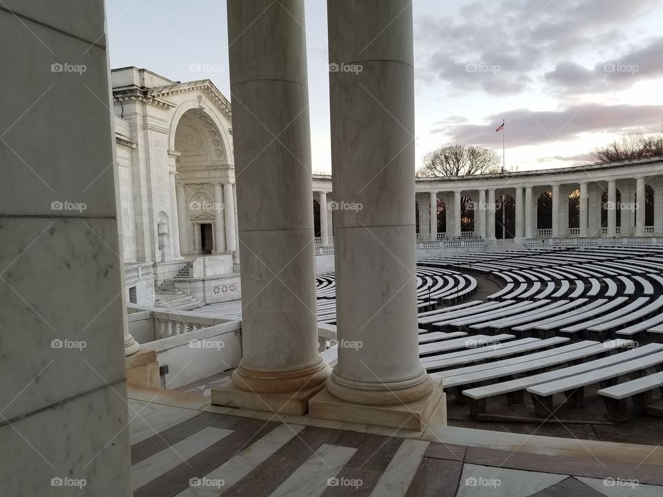 Colloseum inside Arlington national cemetery.