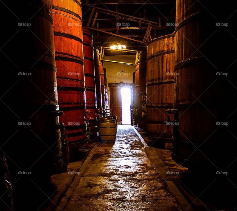 The old barrel of wine