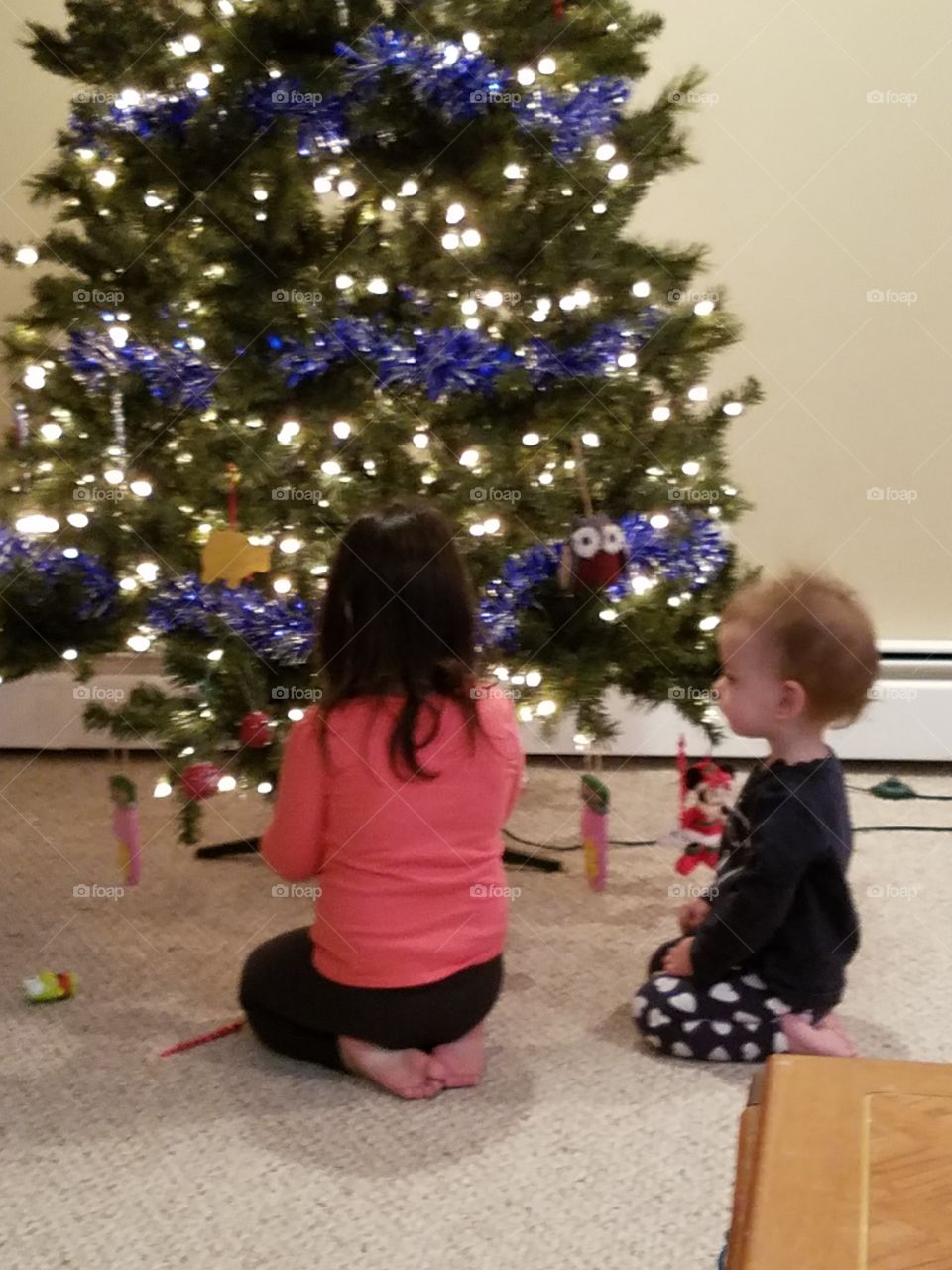 Child, Christmas, Christmas Tree, Celebration, People