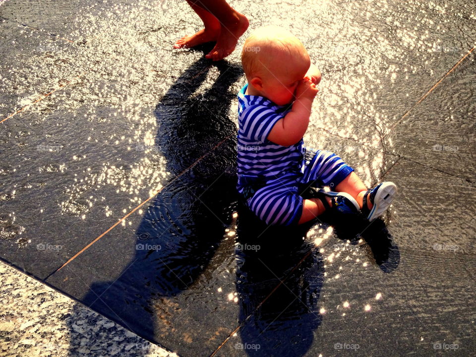 little boy & golden hour. Baby and sun shone too much into his sweet face durning golden hour