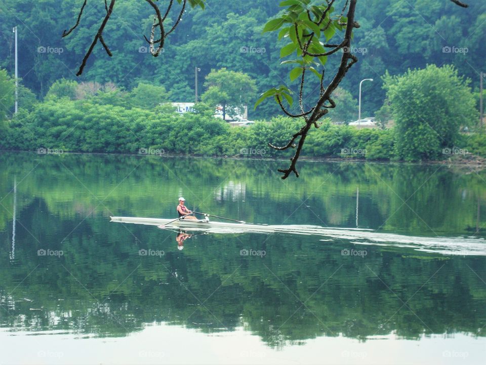 kayaking in summer, Stamford, Connecticut