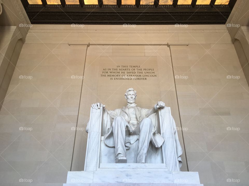 Abraham Lincoln monument in Washington D.C. 