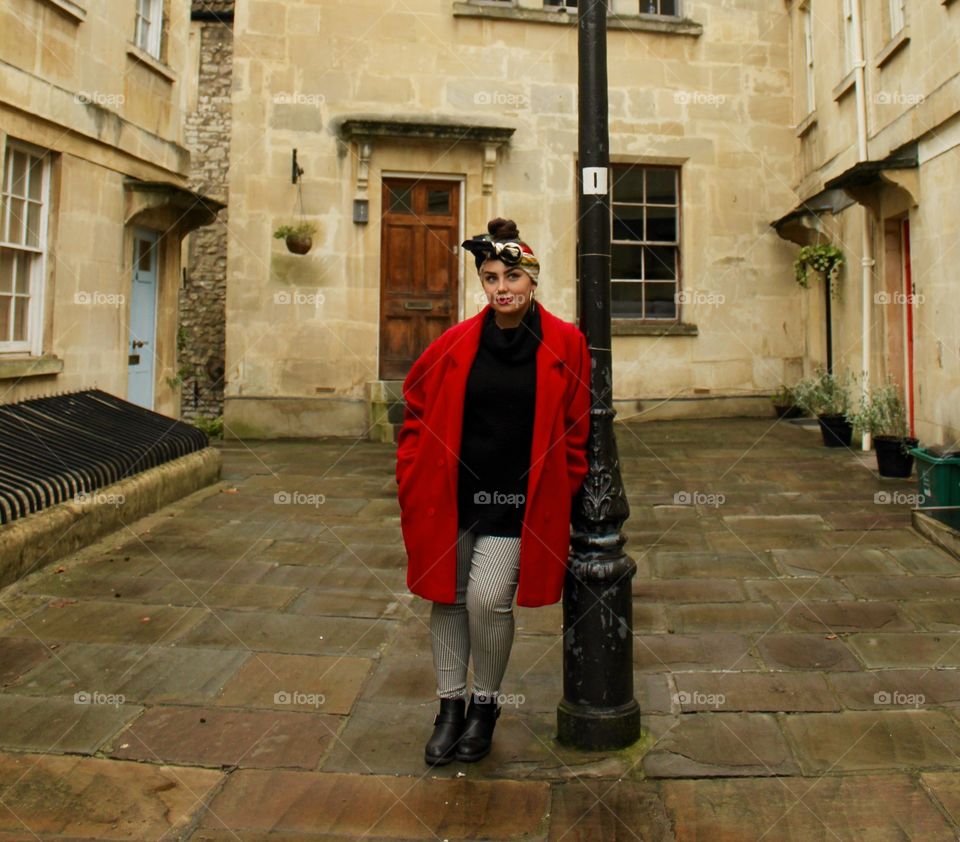 Portrait photography of a friend in the historical city of Bath Spa.