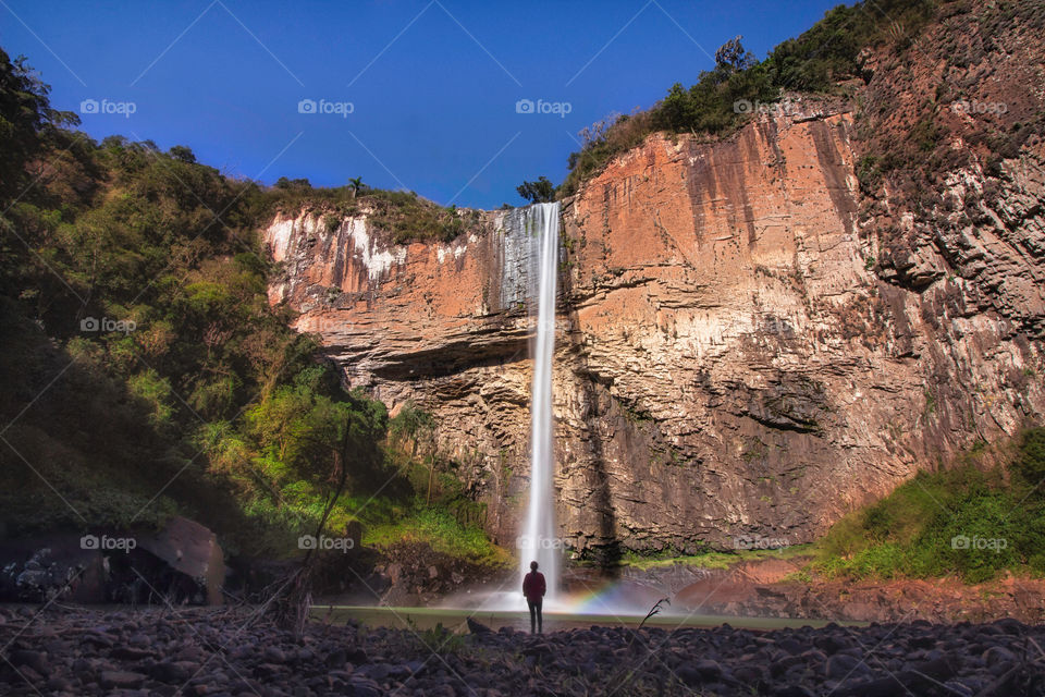 Little rainbow in the waterfall