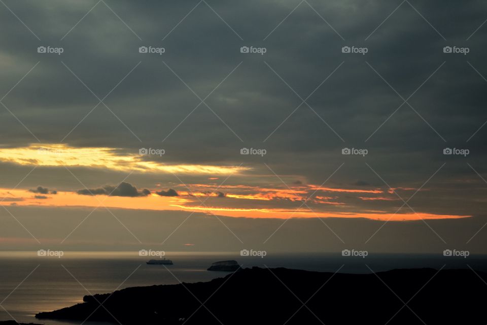 Sunset in Santorini