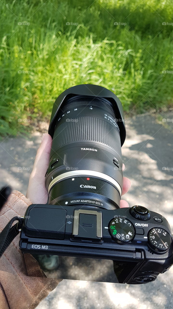 photograper's camera in work