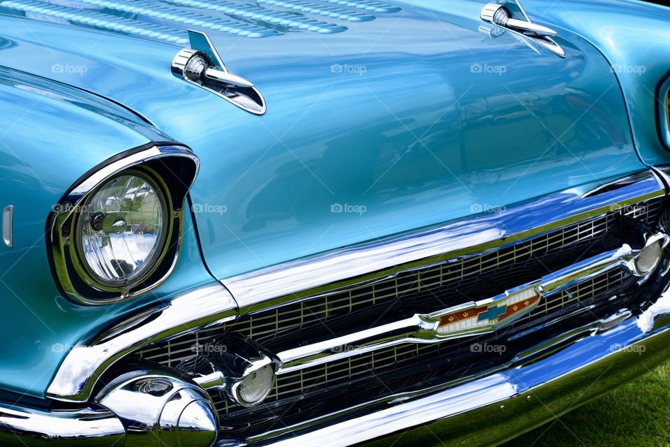 Classic beautiful blue Chevrolet Bel Air