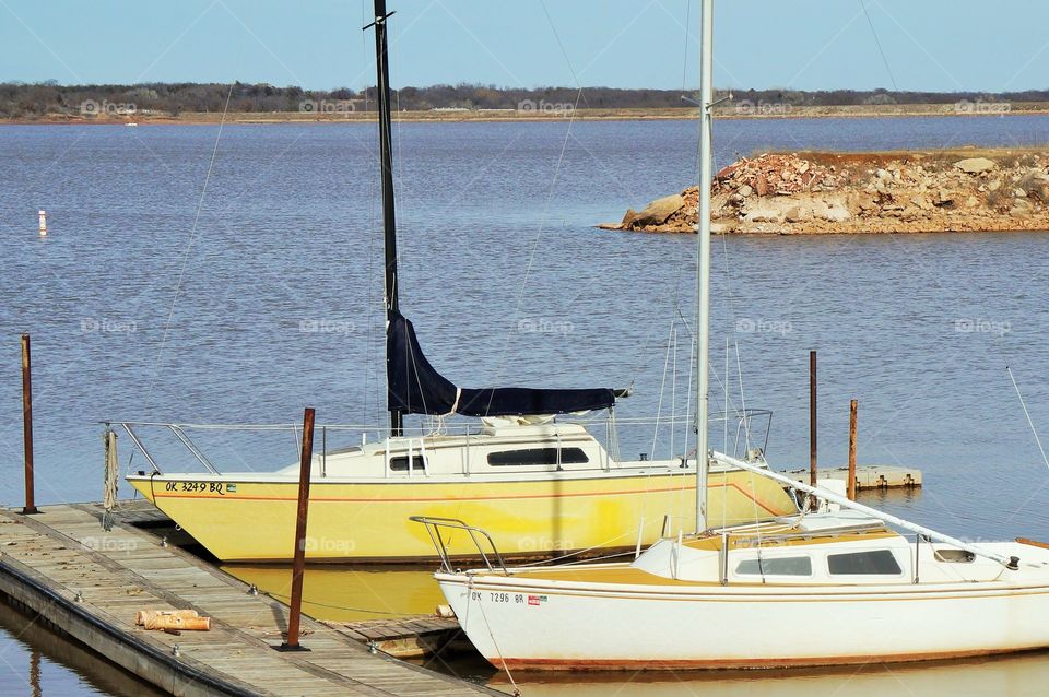 Yellow sailboat