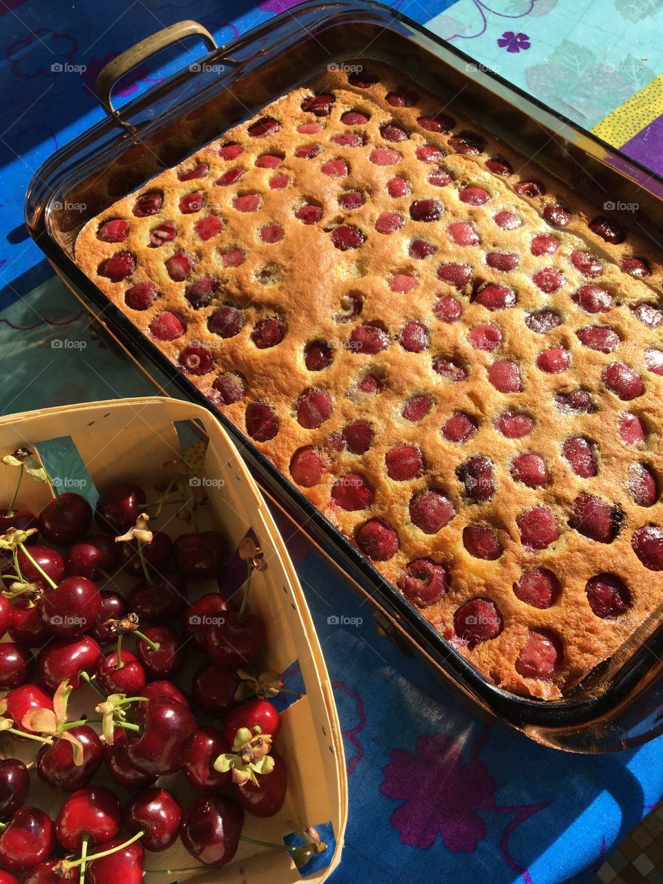 Clafoutis with cherries 