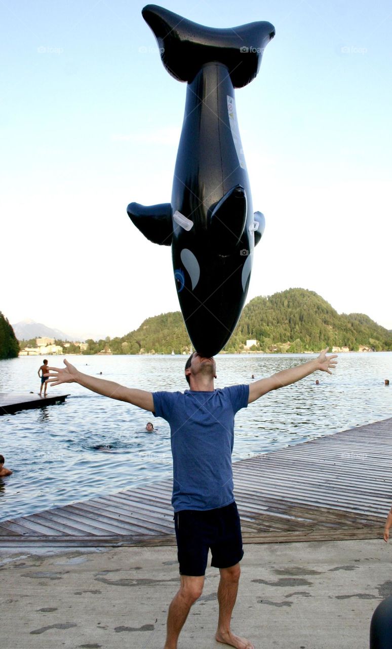 A man and a whale on balance