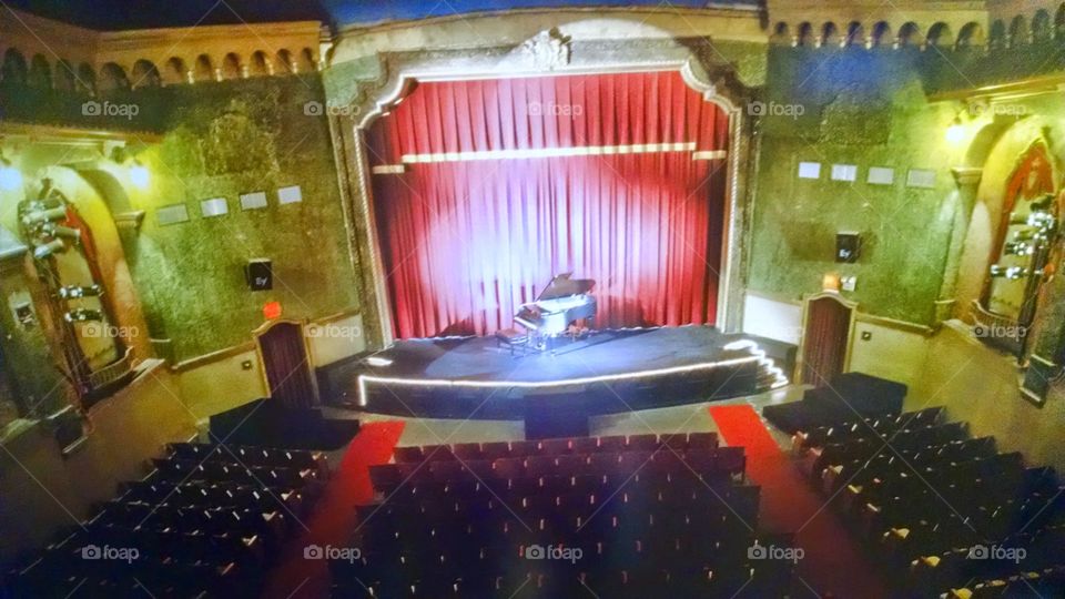 refurbished theatre. this 100 year old theatre was recently refurbished to house touring productions like ours