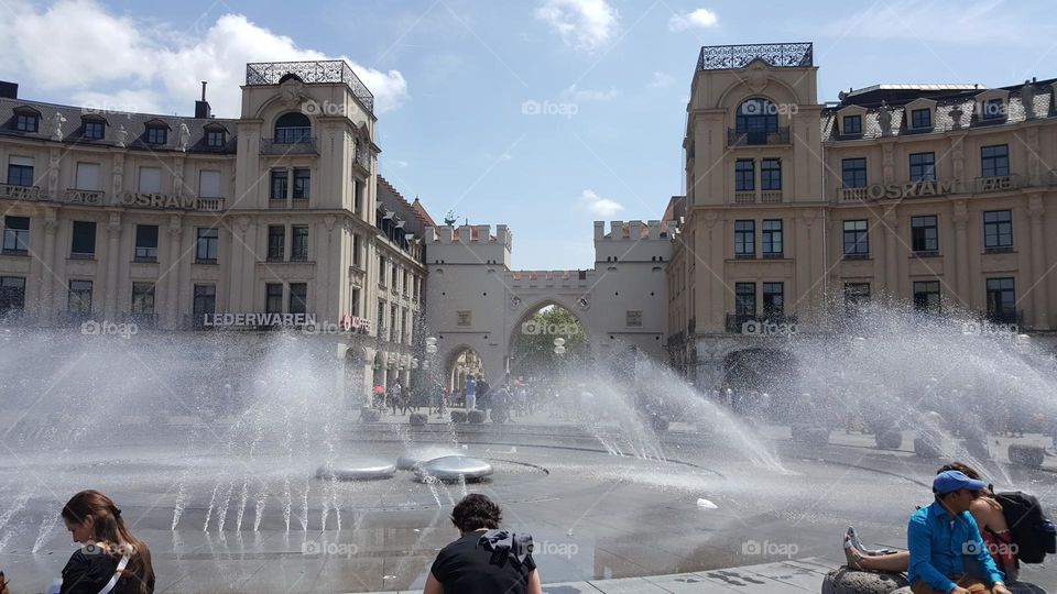 Fountain in the city 