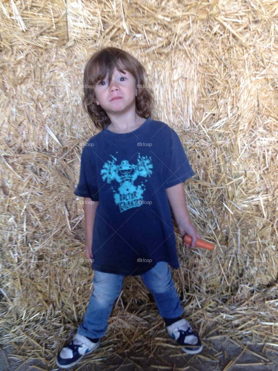 kid boy carrot hay by evanilsen