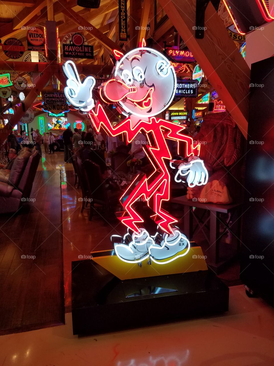 Electric man neon sign