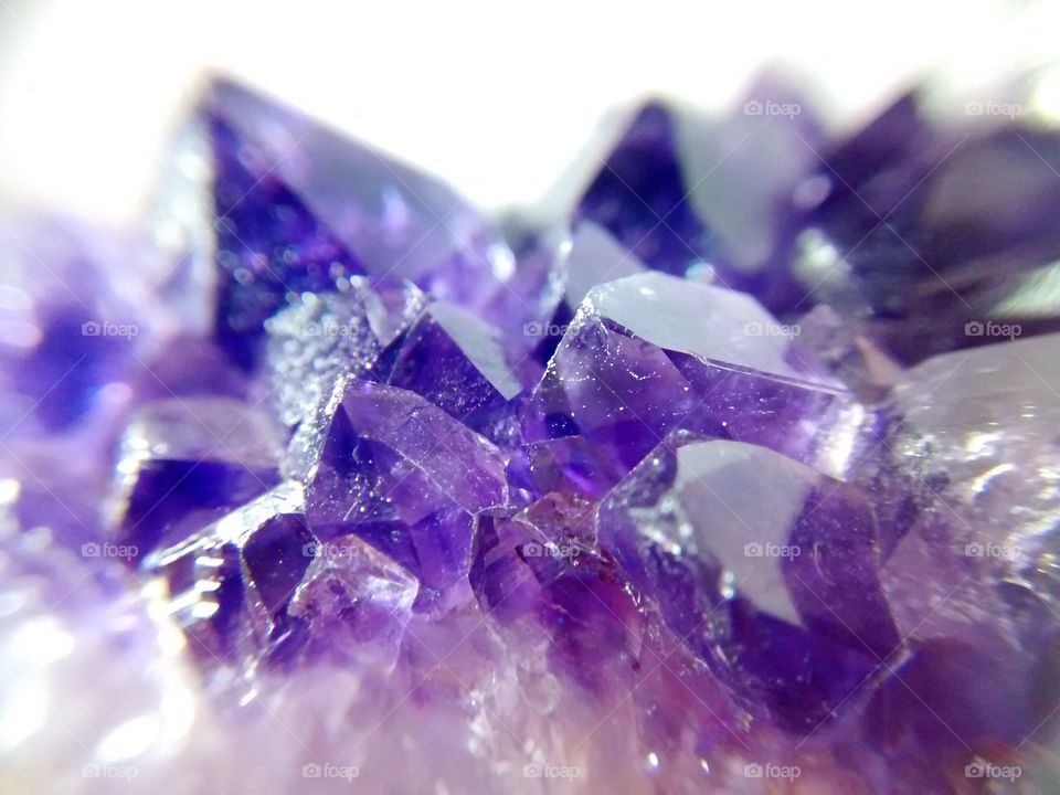 violet gem shining colour rock amethyst