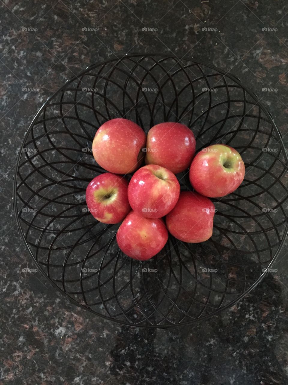 Red apples in a basket