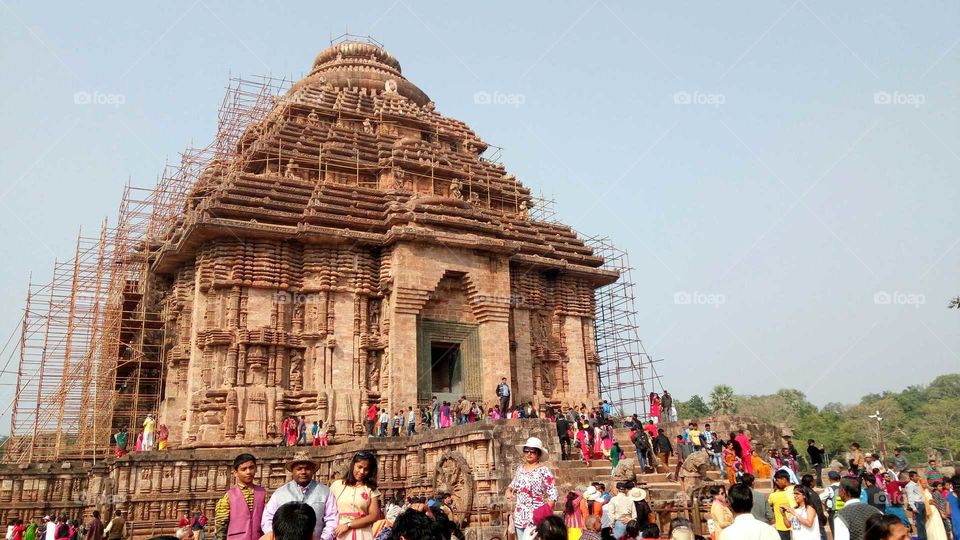Konark sun temple. In Odisha, India