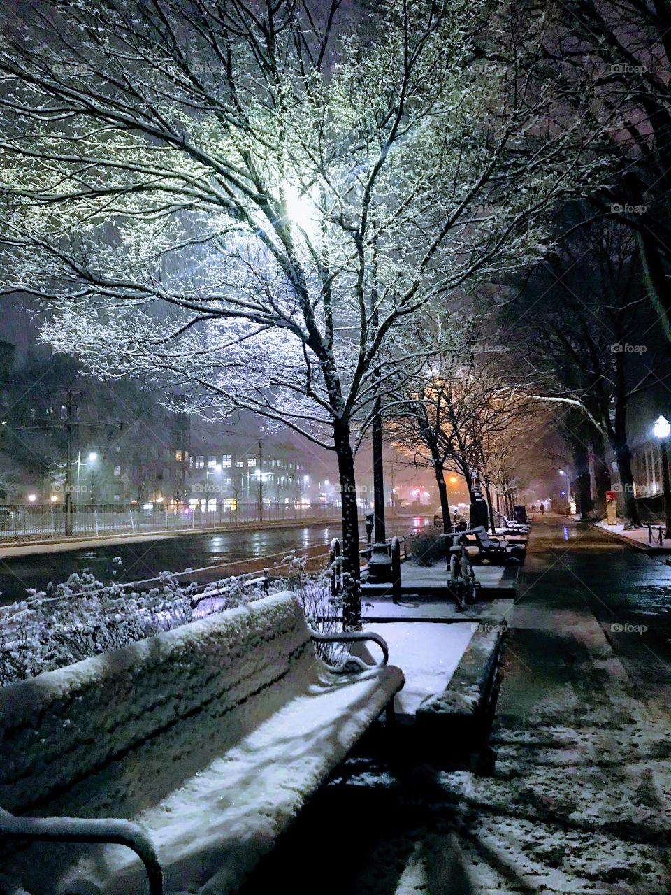 A winter night in Boston