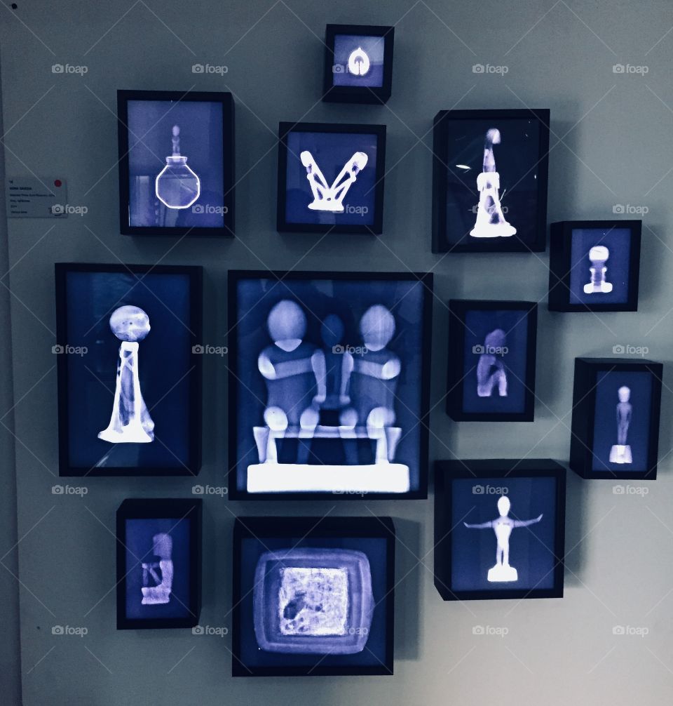 Xray, light boxes 
by Nona Garcia
Currently displayed at BenCab Museum