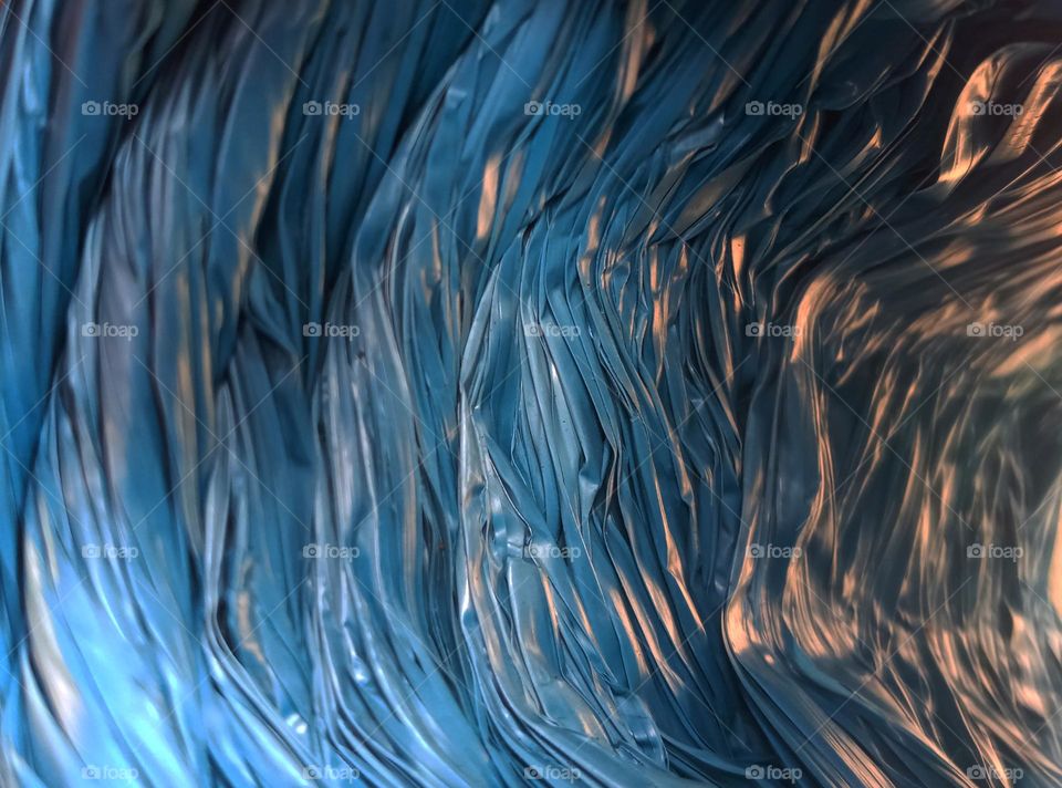 blue plastic raffia roll texture