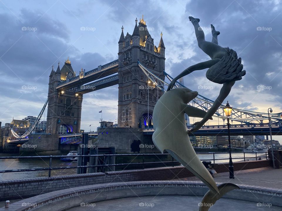 A night view over London 