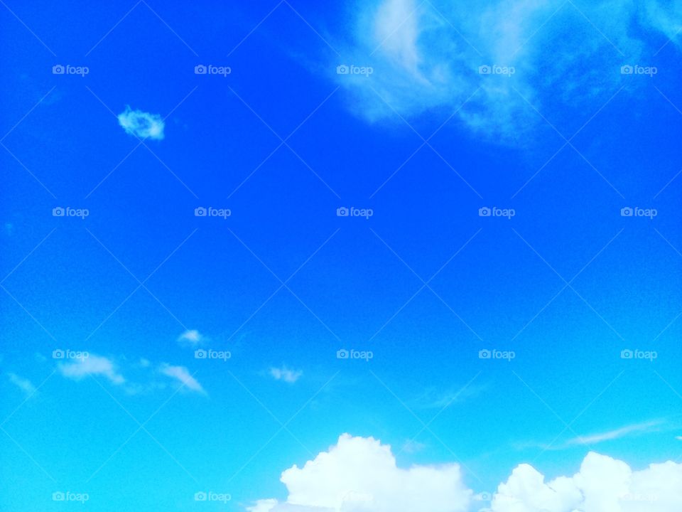 Blue sky with combination white