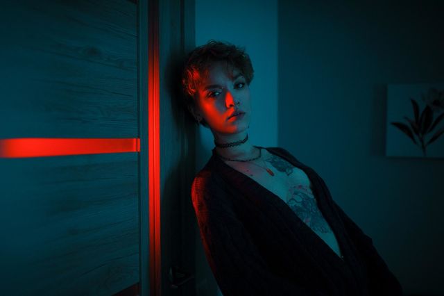 red blue